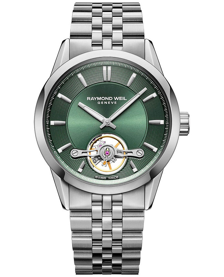 Часы Raymond Weil Freelancer 2781-ST-52051 — мужские, зеленый