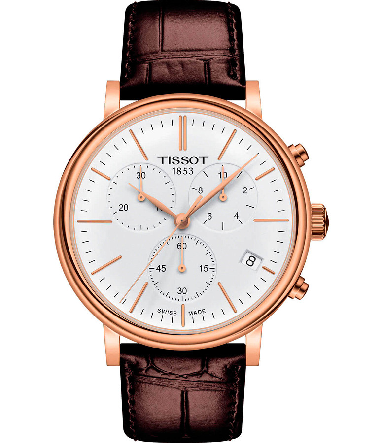 Часы Tissot Carson Premium Chronograph T122.417.36.011.00 — мужские, белый