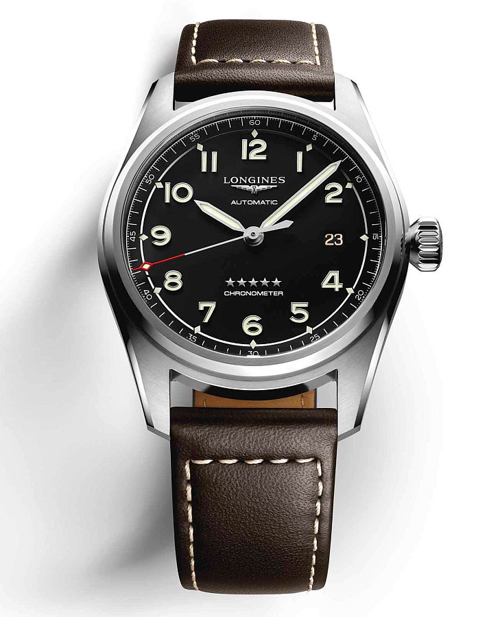 Часы Longines Spirit L3.810.4.53.0 — черный, сталь