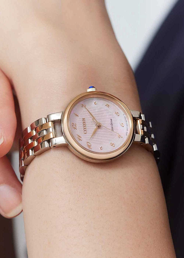 Часы Citizen Eco-Drive EM0996-84Y — кварцевые, сталь металл