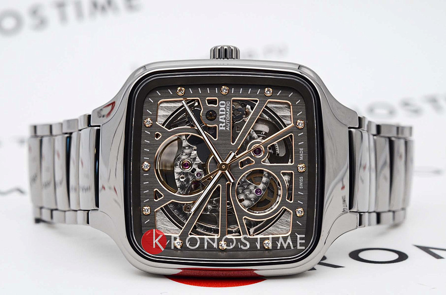 Часы Rado True Square Automatic Open Heart R27083712 — механические, титан керамика