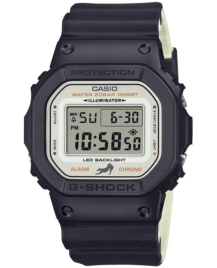Часы Casio G-Shock DW-5600SHB-1 — мужские, бежевый