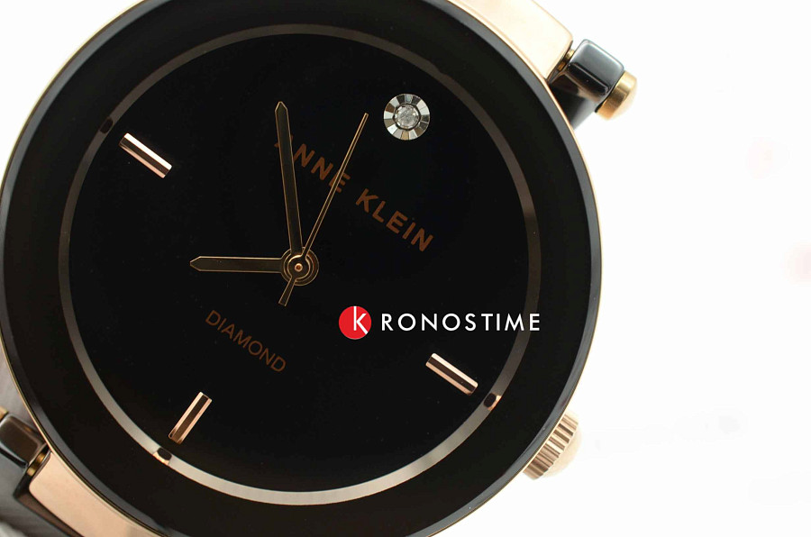 Часы Anne Klein Diamond 1018RGBK — кварцевые, металл сталь
