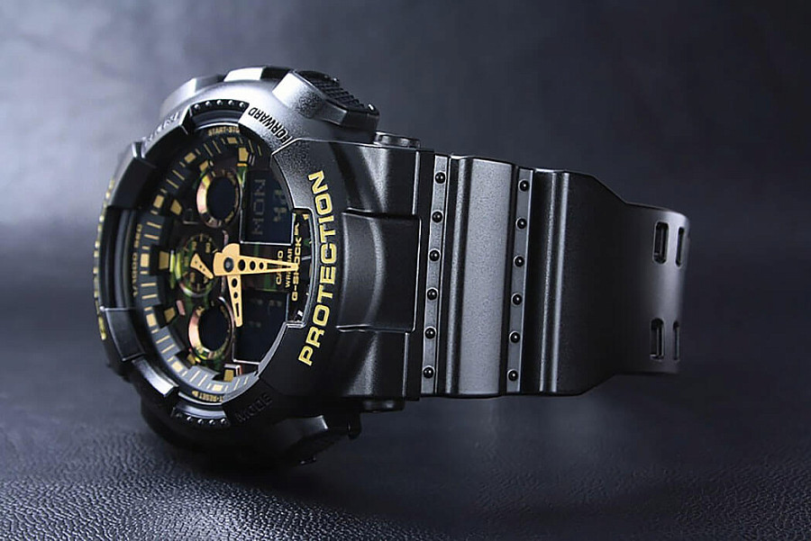 Часы Casio G-Shock GA-100CF-1A9 — мужские, пластик