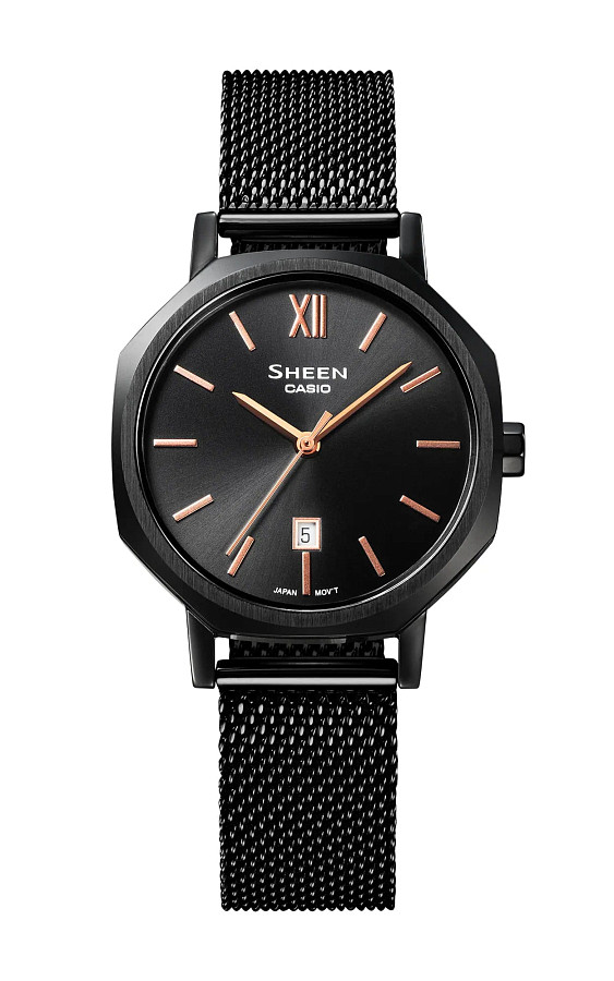Часы Casio Sheen SHE-4554BM-1AUDF — кварцевые, металл сталь