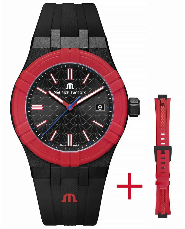 Часы Maurice Lacroix Aikon Mahindra AI2008-04000-400-J — мужские, черный