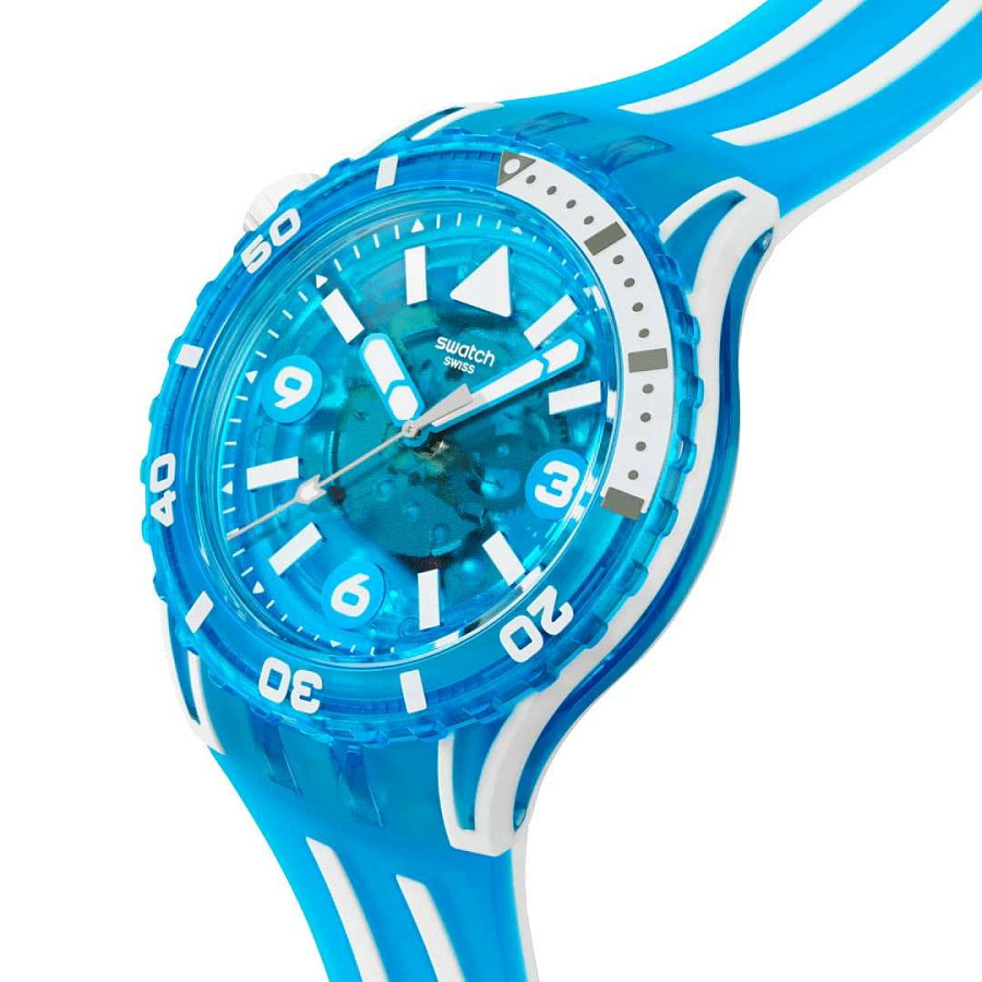 Часы Swatch Blue Fire SSCU09S100 — биокерамика, Швейцария