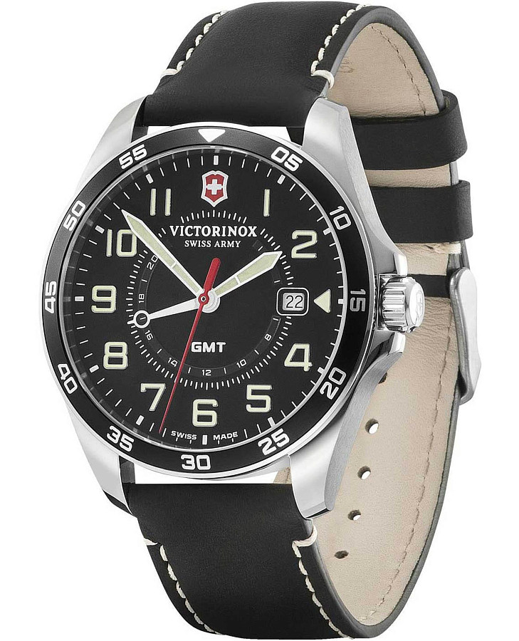 Часы Victorinox Fieldforce GMT 241895 — кожаный, мужские