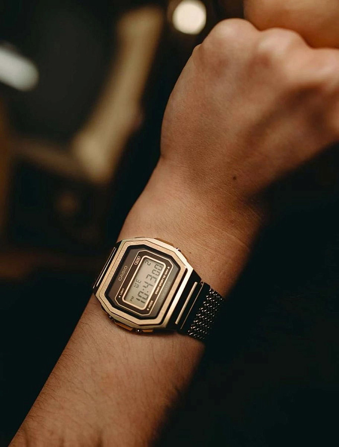 Часы Casio Vintage A1000MGA-5 — сталь с ip покрытием, женские