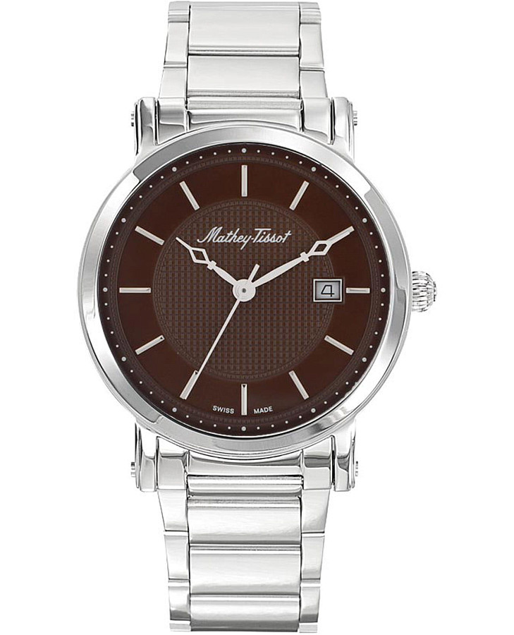 Часы Mathey-Tissot City Metal HB611251MAM — мужские, коричневый