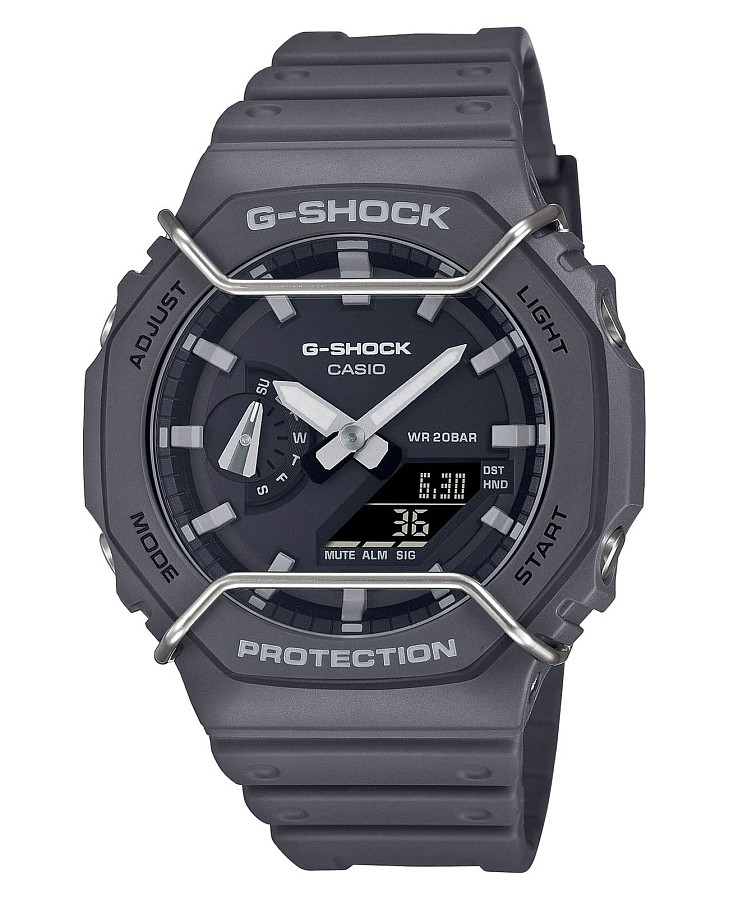 Часы Casio G-Shock GA-2100PTS-8ADR (GA-2100PTS-8A) — мужские, серый