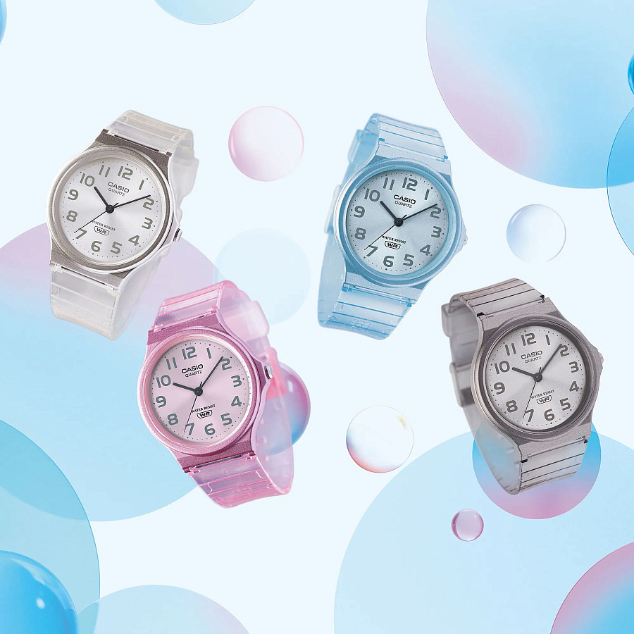 Часы Casio Collection MQ-24S-7B — женские, прозрачный