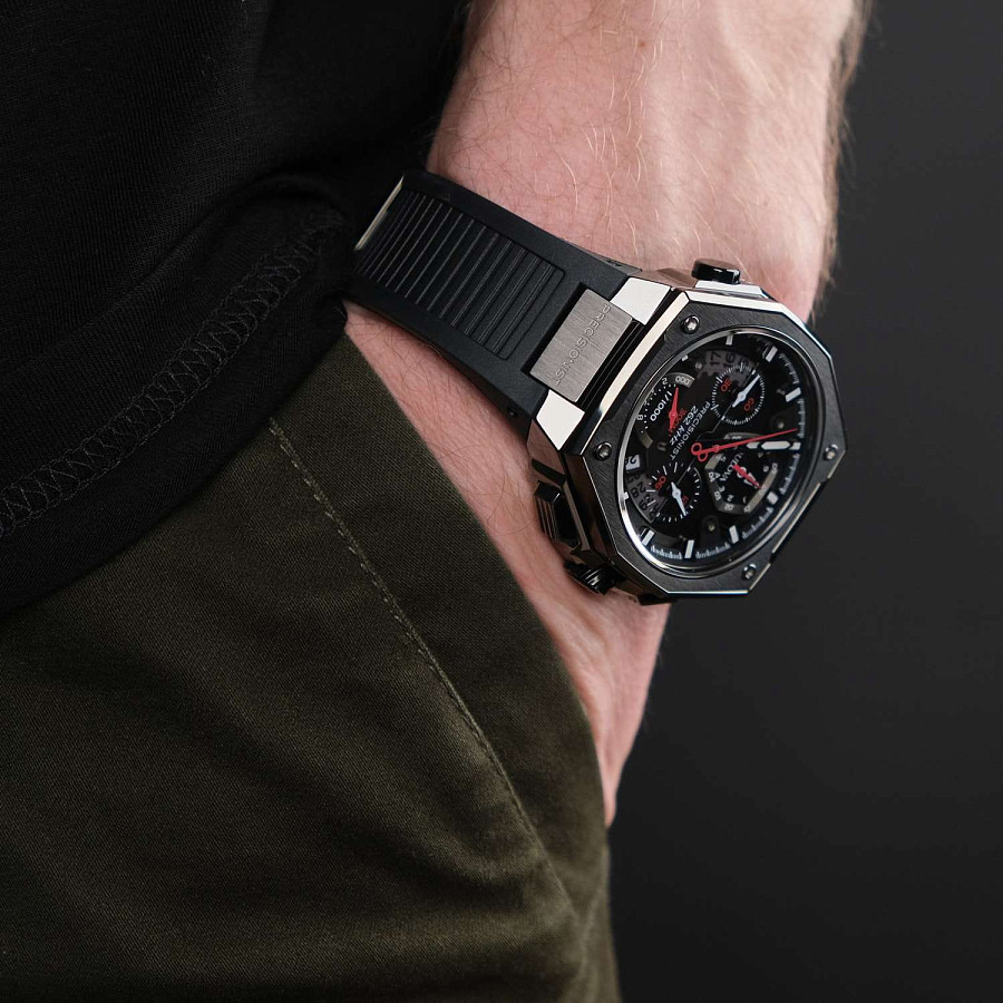 Часы Bulova Precisionist 98B358 — черный, металл сталь