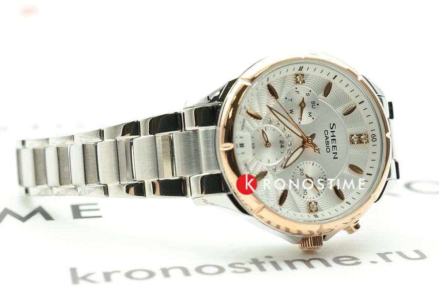 Часы Casio Sheen SHE-3047SG-7A — кварцевые, металл сталь