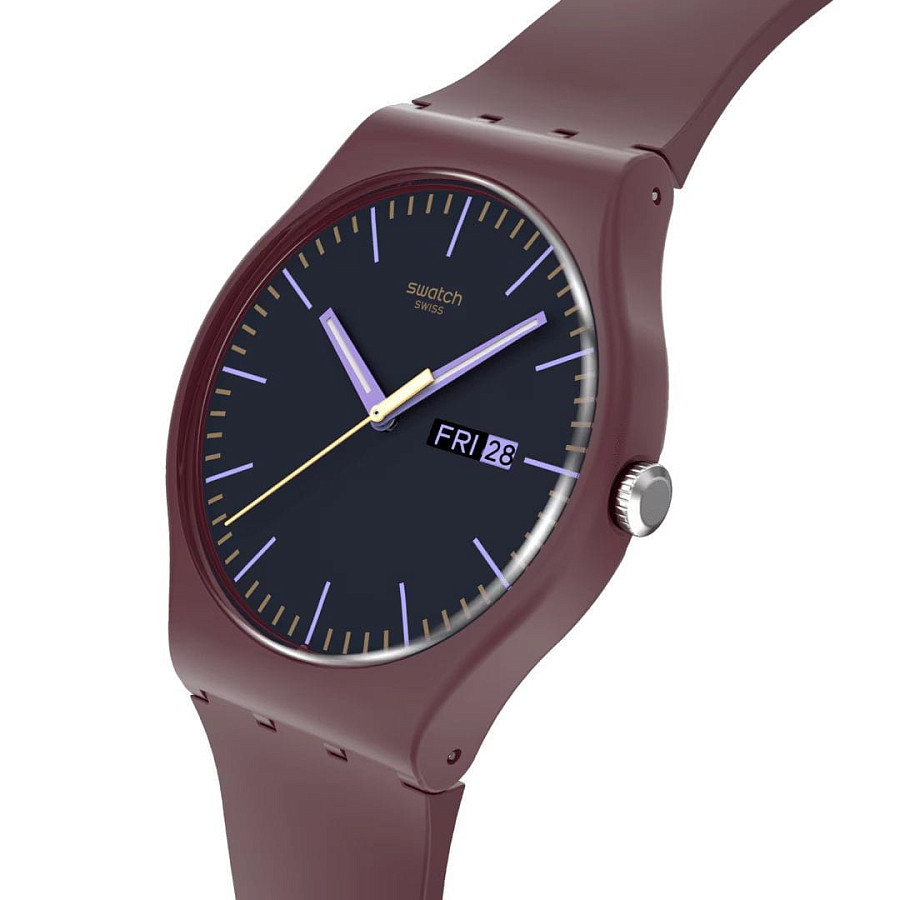 Часы Swatch New Gent Biosourced SO29R707 — кварцевые, пластик