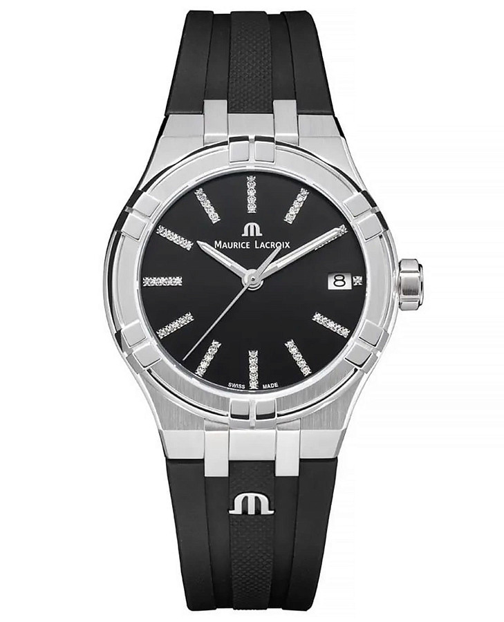 Часы Maurice Lacroix Aikon Quartz AI1106-SS000-350-2 — женские, черный