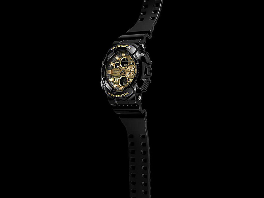 Часы Casio G-Shock GA-140GB-1A1DR (GA-140GB-1A1) — золотой, пластик