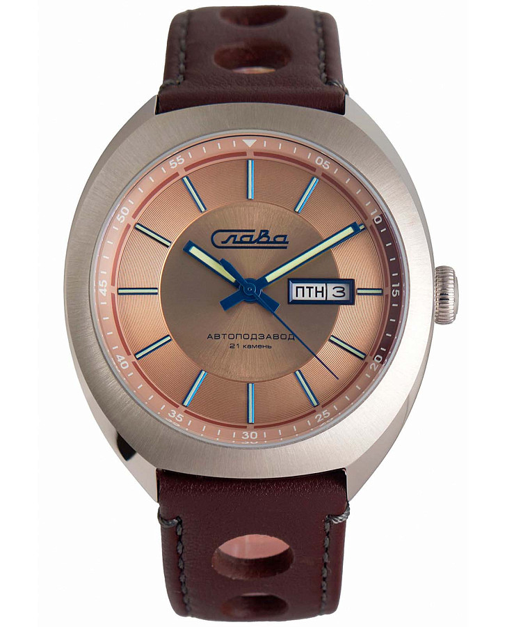Часы Слава Мир 3010699/300-8205 — мужские, бежевый