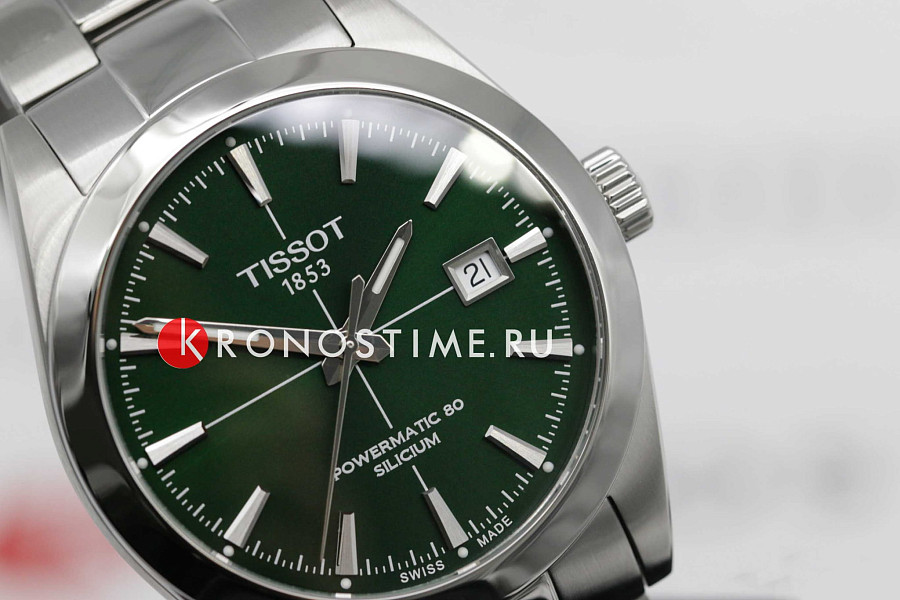 Часы Tissot Gentleman Powermatic 80 Silicium T127.407.11.091.01 — мужские, нержавеющая сталь