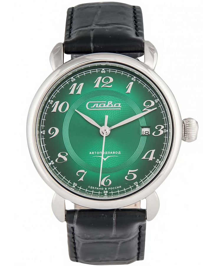 Часы Слава Традиция 2410499/300-1612 — мужские, зеленый