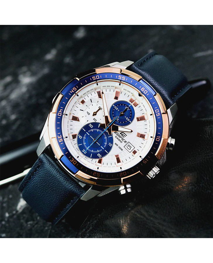 Часы Casio Edifice EFR-539L-7CVUDF (EFR-539L-7C) — Япония, кварцевые