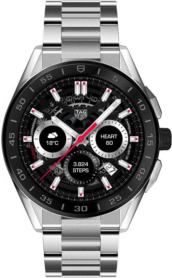 Часы TAG Heuer Connected Calibre E3 - 45 mm SBG8A10.BA0646 — черный, электронные