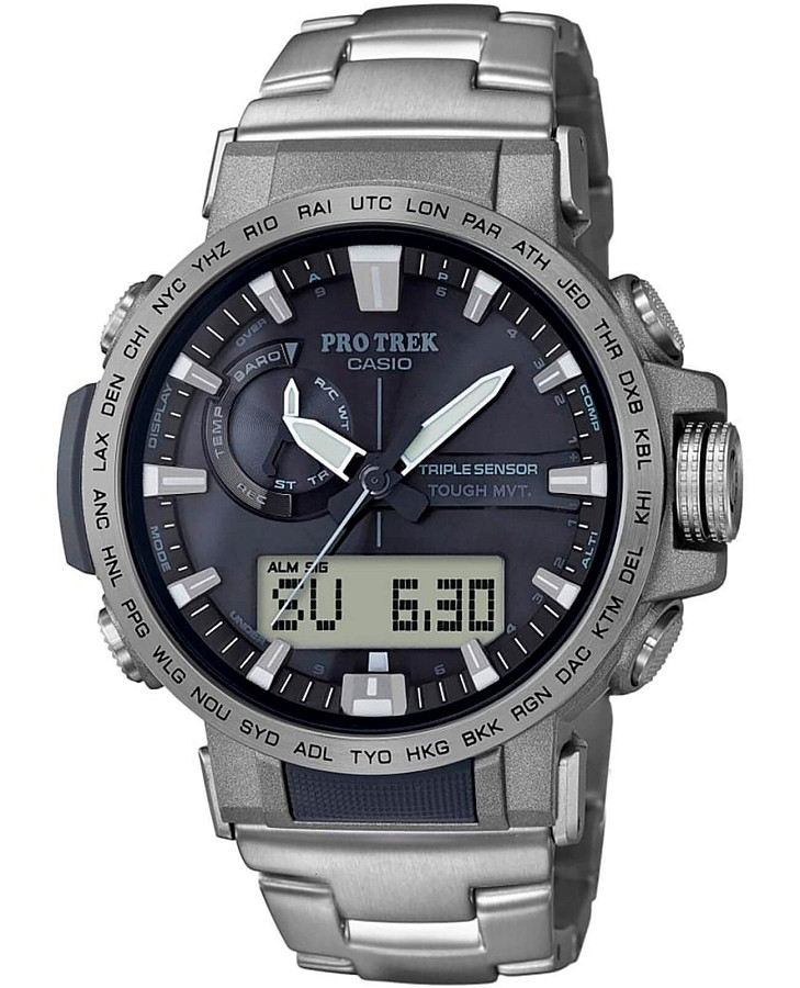 Часы Casio Pro Trek PRW-60T-7A — мужские, черный