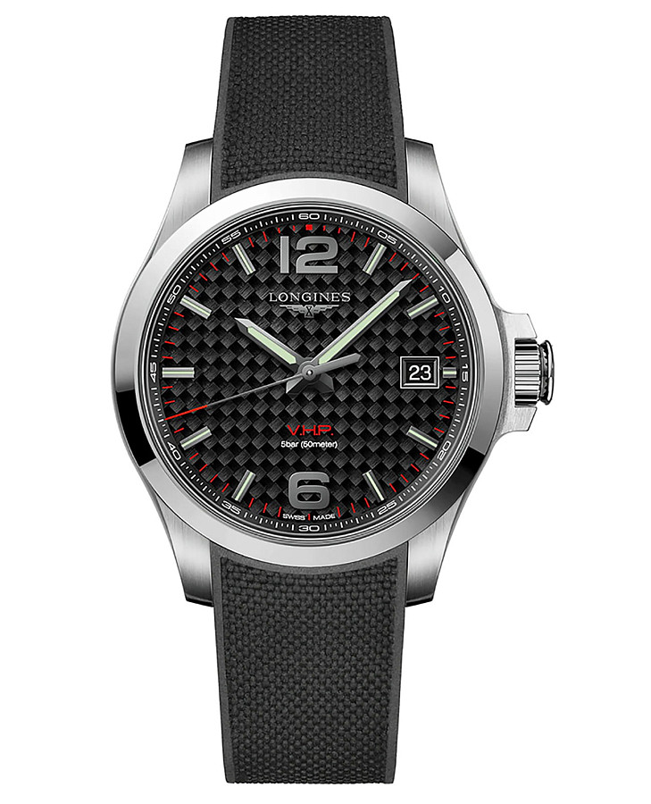 Часы Longines Conquest V.H.P. L3.716.4.66.9 — мужские, черный