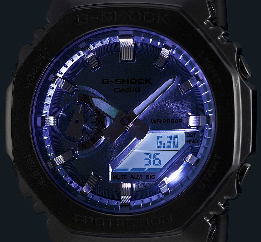 Часы Casio G-Shock GM-2110D-3A1 — пластик сталь, Япония