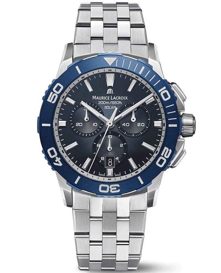 Часы Maurice Lacroix Pontos PT1038-SSL42-430-1 — мужские, синий