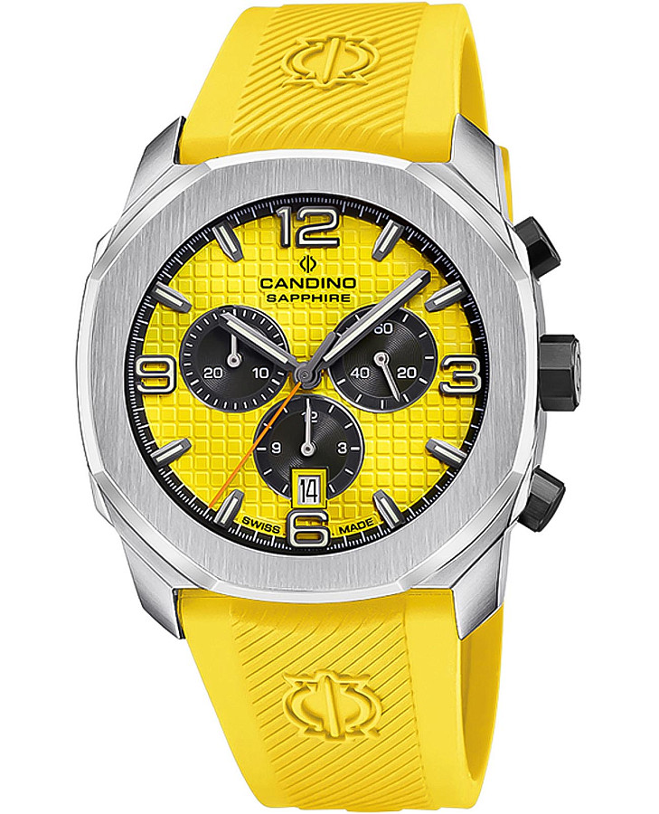 Часы Candino Gents Sport C4774/1 — мужские, желтый