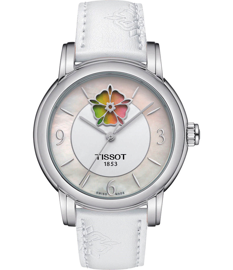 Часы Tissot Lady Heart Flower Powermatic 80 T050.207.17.117.05 — женские, перламутровый