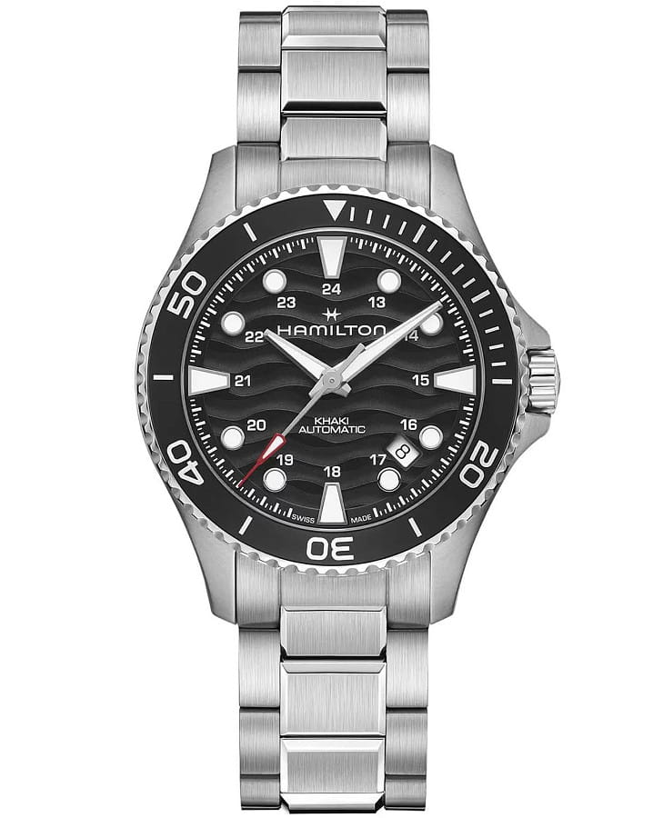 Часы Hamilton Khaki Navy Scuba Auto H82415130 — мужские, черный
