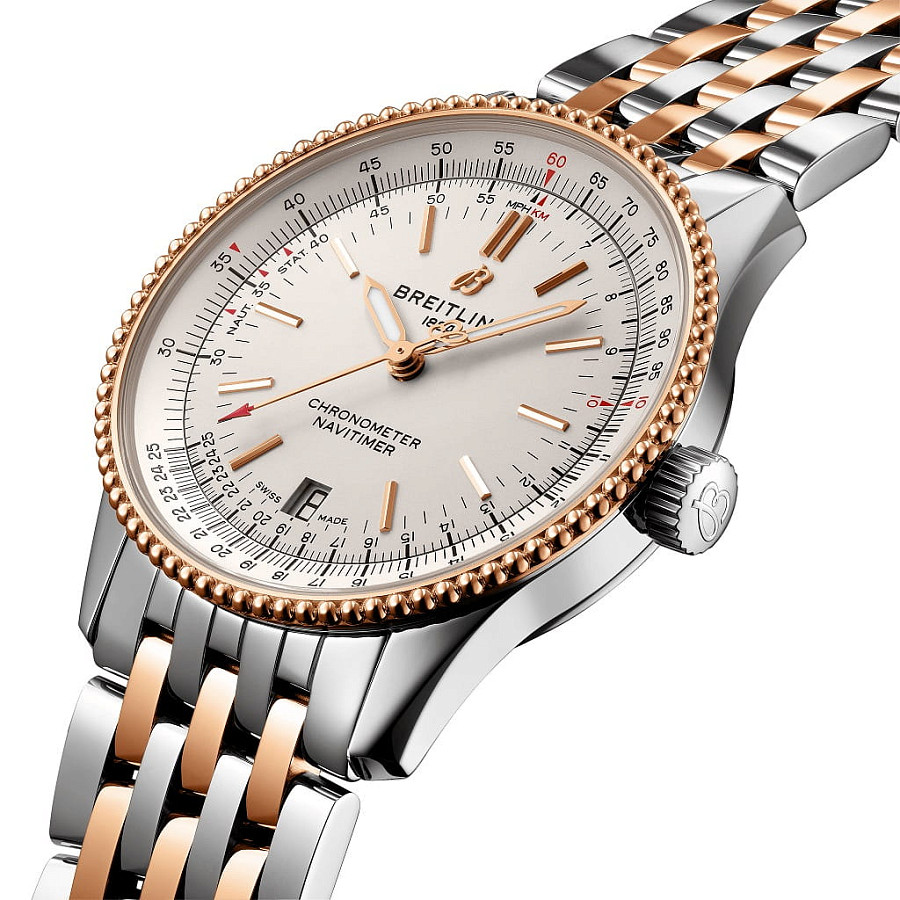 Часы Breitling Navitimer Automatic 38 U17325211G1U1 — механические, сталь золото металл