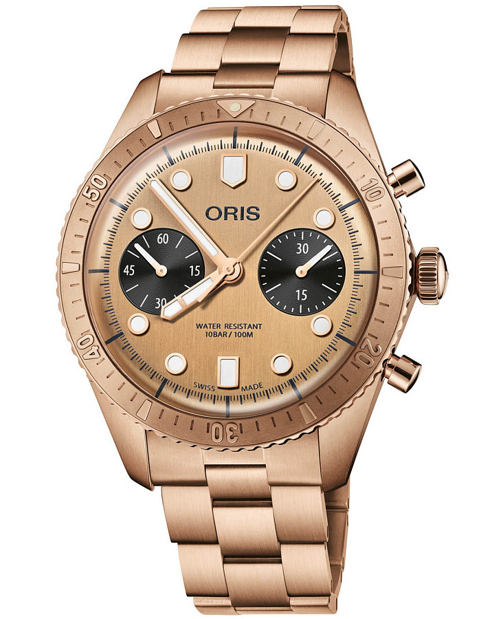 Часы Oris Divers 01 771 7744 3182-Set — мужские, золотой