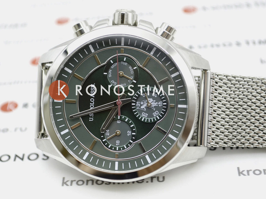 Часы U.S. Polo Assn. Crossing USPA1028-08 — мужские, нержавеющая сталь 316l