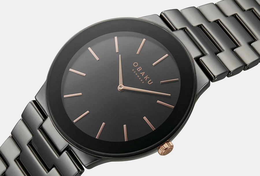 Часы Obaku Svale V281GXBBCB — керамика, мужские