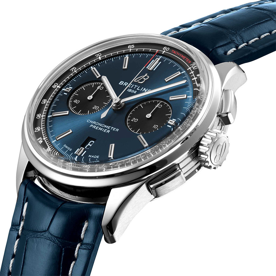 Часы Breitling Premier B01 Chronograph 42 AB0118221C1P2 — механические, сталь металл