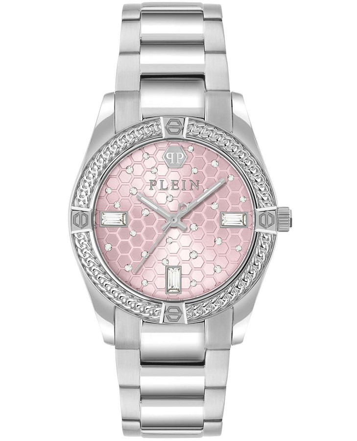 Часы Philipp Plein Plein Icon Chain PW1FA0125 — женские, розовый