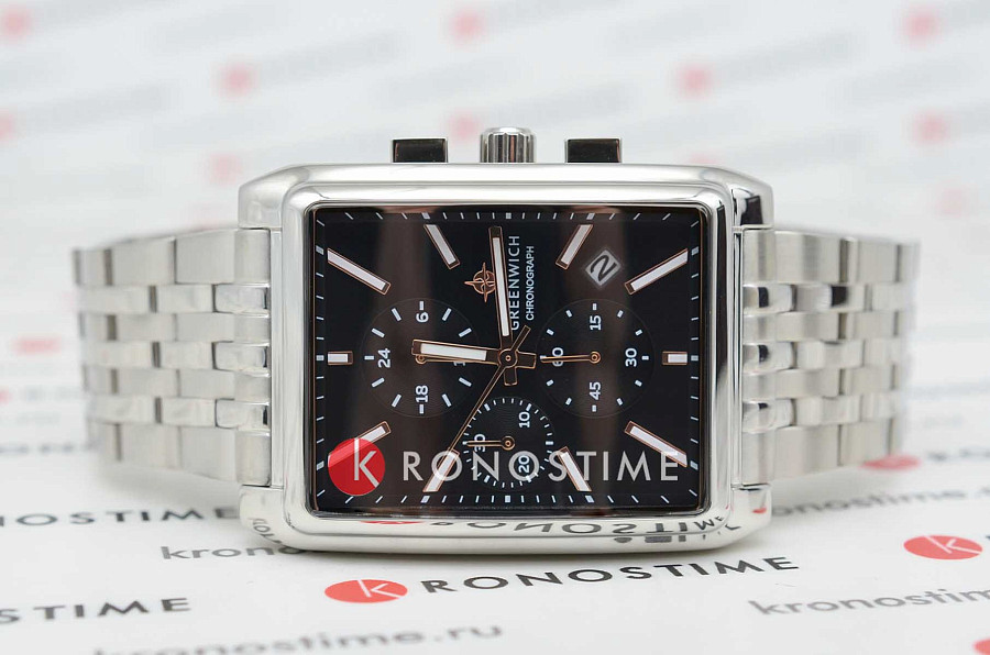 Часы Greenwich Galeon Chrono GW 553.10.15 — кварцевые, металл сталь