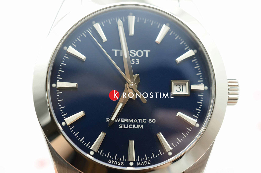 Часы Tissot Gentleman Powermatic 80 Silicium T127.407.11.041.00 — мужские, серебристый