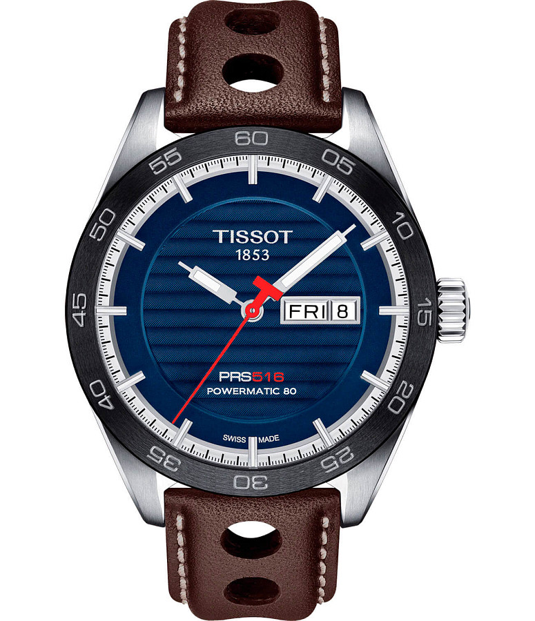 Часы Tissot PRS 516 Powermatic 80 T100.430.16.041.00 — мужские, синий
