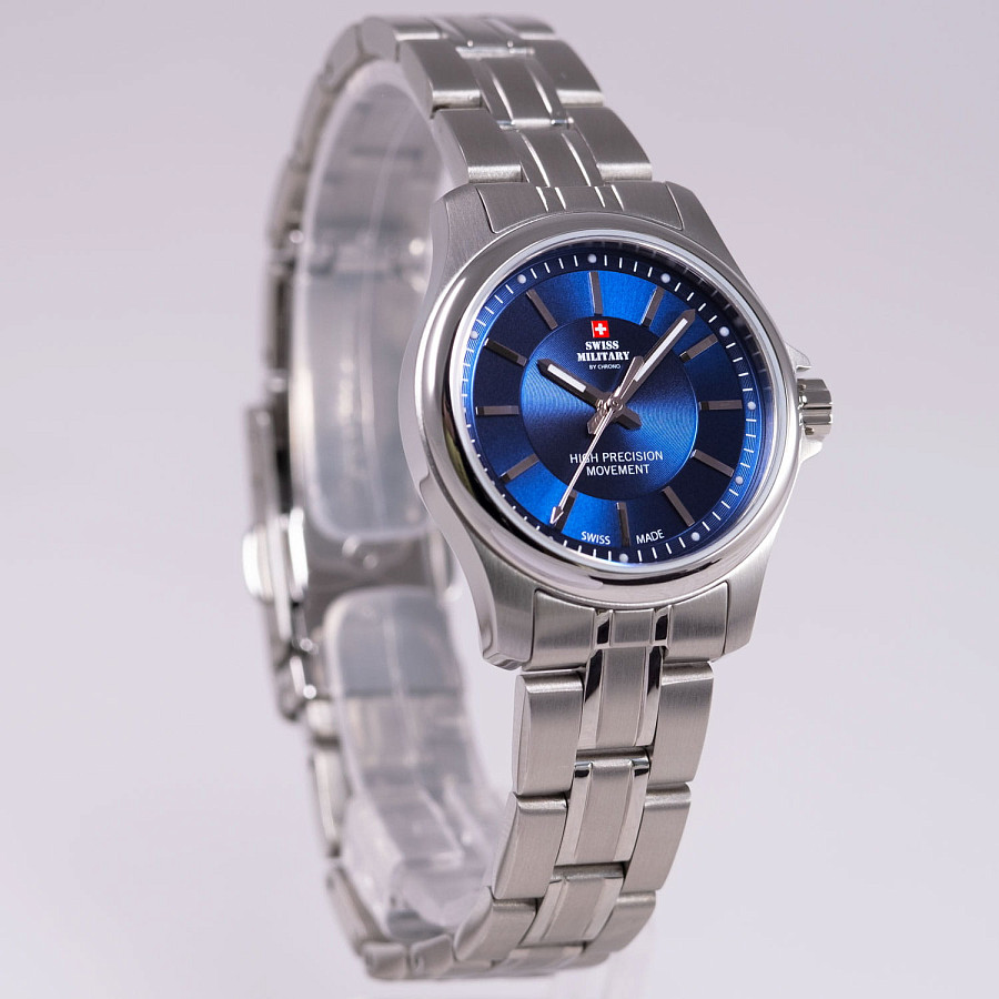 Часы Swiss Military by Chrono Сверхточные SM30201.03 — кварцевые, металл сталь