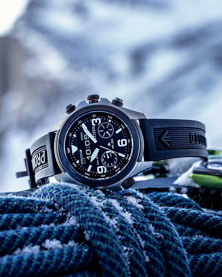 Часы Citizen Promaster JV1007-07E — мужские, полиуретан