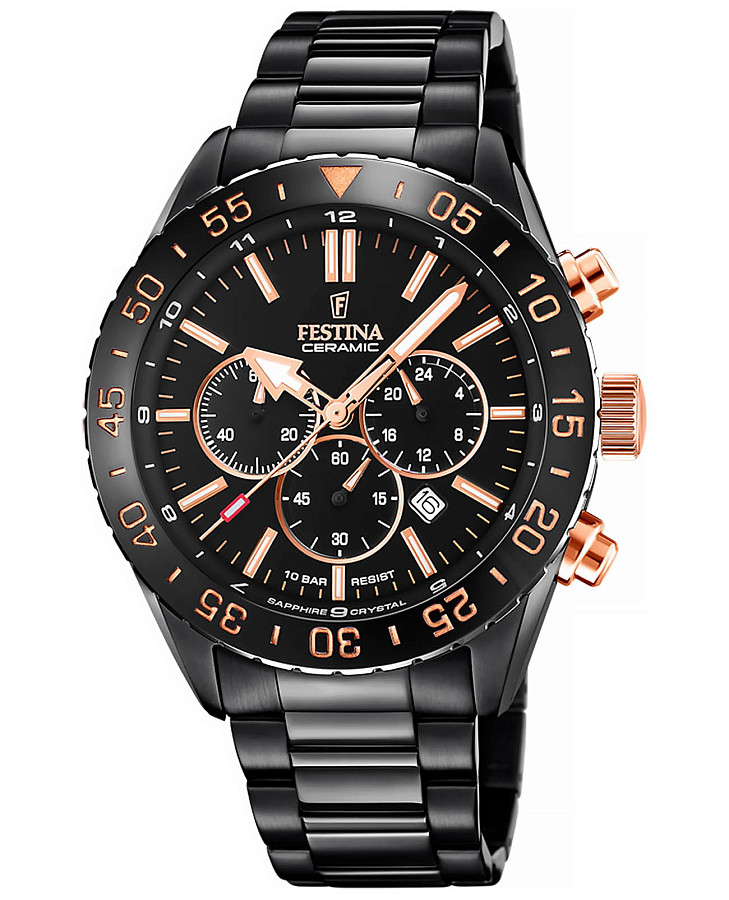 Часы Festina Ceramic F20577/1 — мужские, черный