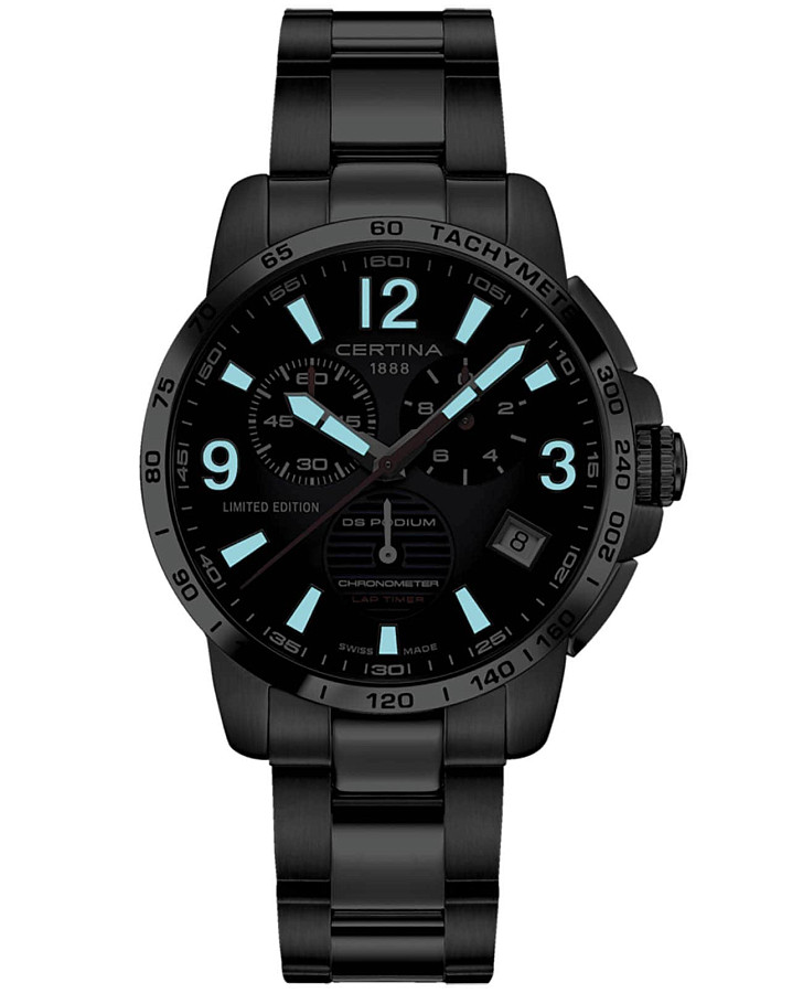 Часы Certina DS Podium Chronograph Lap Timer C034.453.11.047.10 — кварцевые, сталь