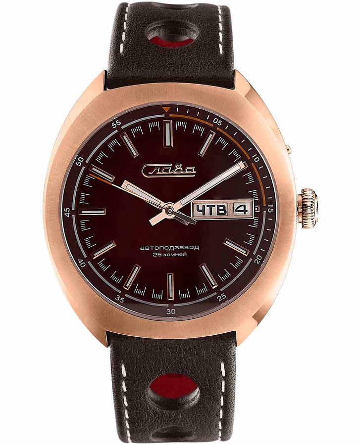 Часы Слава Мир 5013064/300-2427 — мужские, коричневый