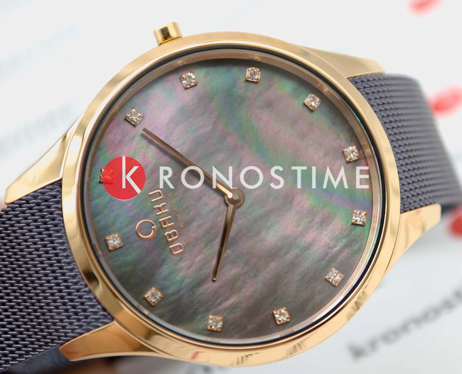 Часы Obaku Fin Walnut V217LXVNMN — Дания, кварцевые
