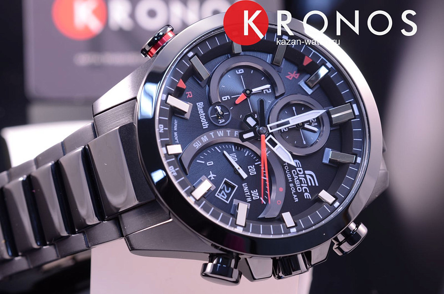 Часы Casio Edifice EQB-501DC-1A — кварцевые, металл сталь