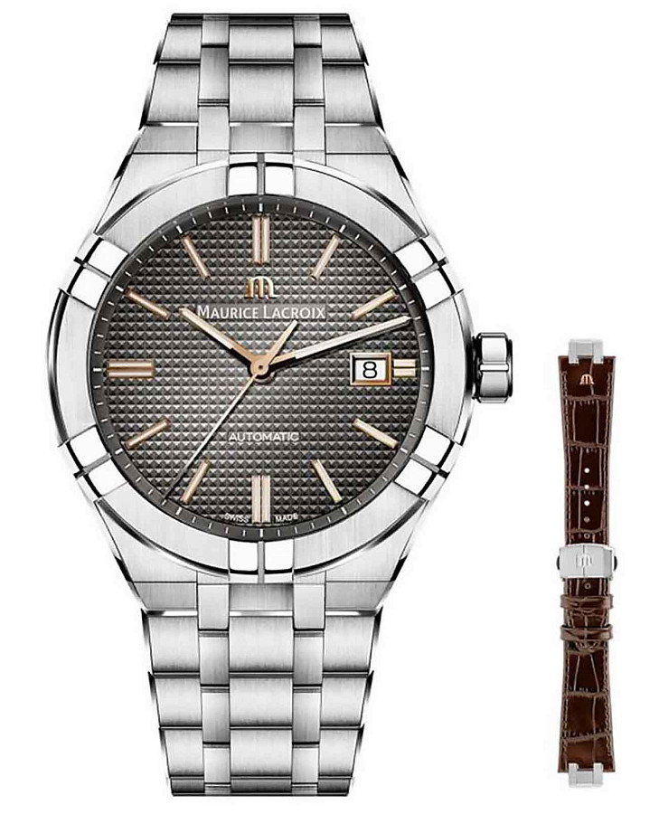 Часы Maurice Lacroix Aikon Automatic AI6008-SS002-331-2 — мужские, серый